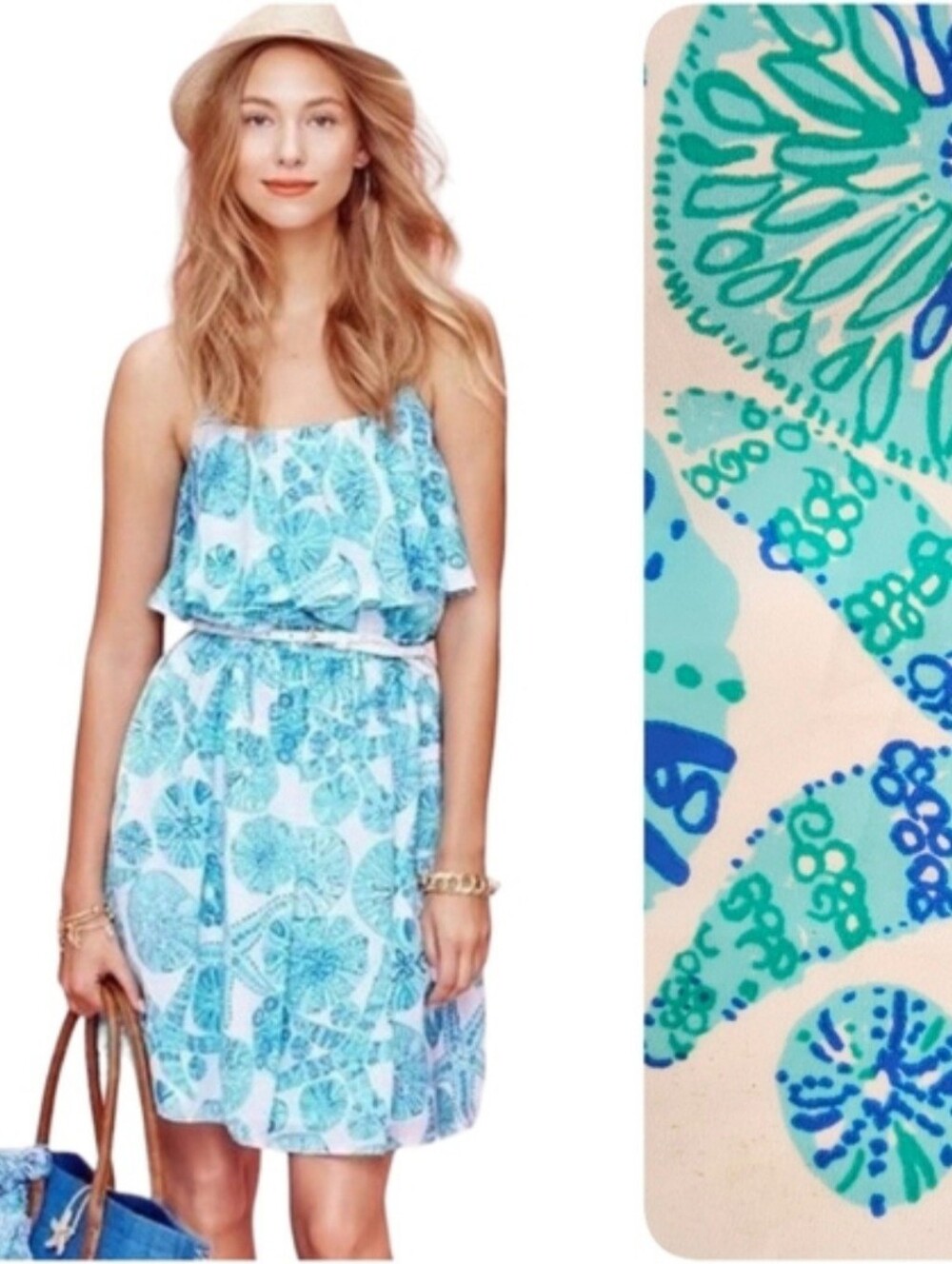 Lilly Pulitzer Sea Urchin Flounce Dress Size XS